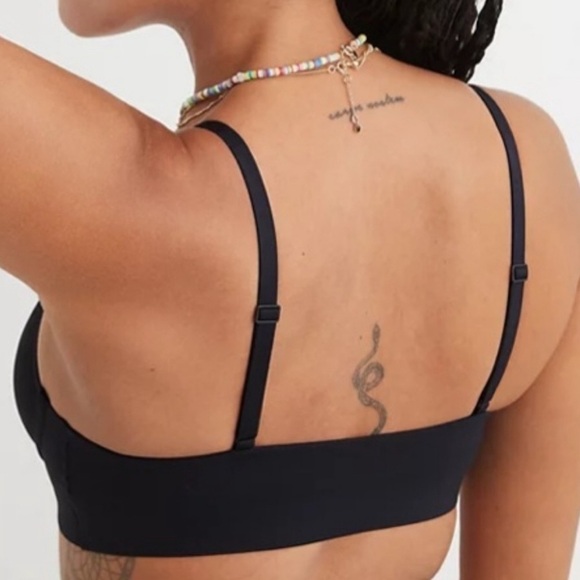 Aerie Smoothez sheer mesh lightweight Black Women's Bralette size XS NWT - Picture 3 of 14